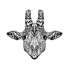 Zentangle stylized giraffe Sketch for tattoo or t-shirt