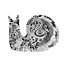 Zentangle stylized snail Sketch for tattoo or t-shirt