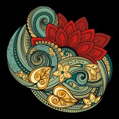 Vector Colored Floral Background N8
