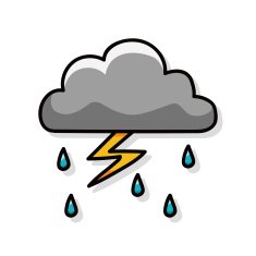 rainy cloud doodle