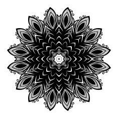Vector Beautiful Deco Black Mandala N19