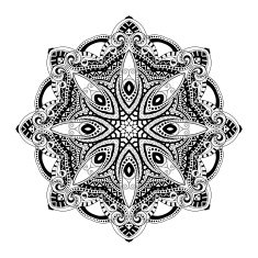 Vector Beautiful Deco Black Mandala N20