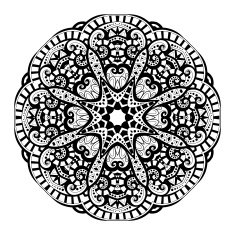 Vector Beautiful Deco Black Mandala N21