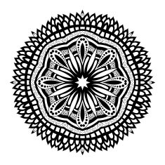 Vector Beautiful Deco Black Mandala N22