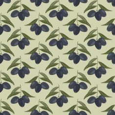 seamless vector pattern with black olives