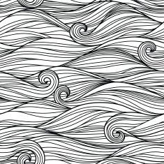 Seamless pattern with abstract waves N5