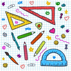 Seamless sketch of education doddle elements on notebook