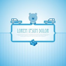 Baby shower invitation card for boy