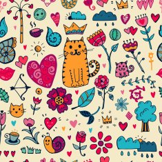 Hand drawn floral seamless pattern N2
