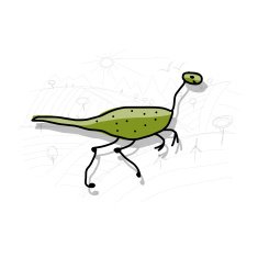 Dinosaur funny sketch for your design N33