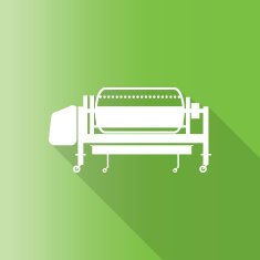 wine press equipment icon with long shadow N3