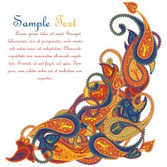 Paisley Pattern Ornate Frame N4
