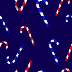Cute Christmas seamless pattern with candy canes N2
