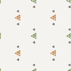Vector seamless texture of hand-painted triangles N14