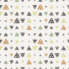 Vector seamless texture of hand-painted triangles N19