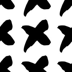 Vector ink crosses seamless pattern