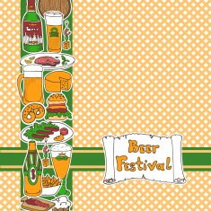 Beer festival vector card N2