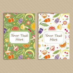 Set of Cards with Floral Pattern N2