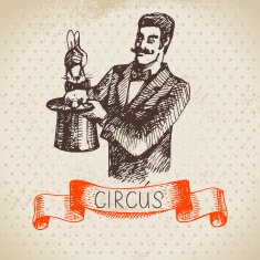Hand drawn sketch circus and amusement vector illustration Vint N3