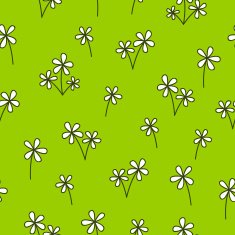 Seamless pattern with doodle flowers N7