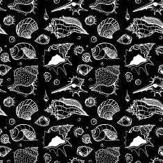 Seamless pattern of Sea shells