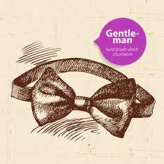 Sketch gentlemen accessory Hand drawn men illustration