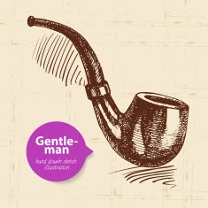 Sketch gentlemen accessory Hand drawn men illustration N4