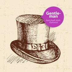 Sketch gentlemen accessory Hand drawn men illustration N5