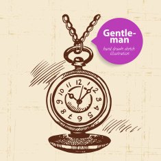 Sketch gentlemen accessory Hand drawn men illustration N6