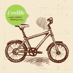 Sketch ecology vintage background Hand drawn vector illustratio N4