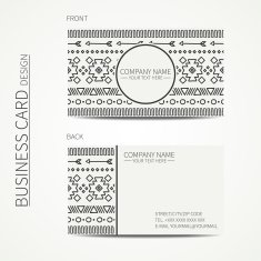 Tribal native business card template with ethnic pattern Business card N2