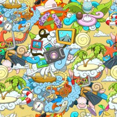 Seamless background summer vector illustration