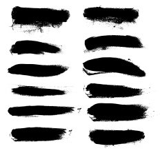 Set of black grunge banners for your titles