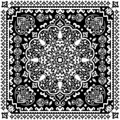 Turkish rug style seamless pattern N2