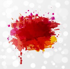 Watercolor orange background with splashes