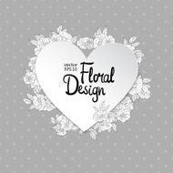 Floral border made with sketchy flowers N11