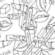 Makeup seamless pattern N18