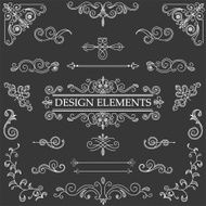 Vintage set of design elements