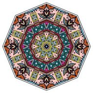 Mandala round ornament tribal ethnic arabic Indian style eight pointed N3