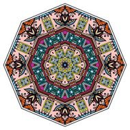 Mandala round ornament tribal ethnic arabic Indian style eight pointed N3