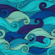 Seamless pattern with waves N2
