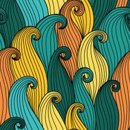Seamless pattern with waves N6