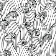 Hand-drawn pattern waves background