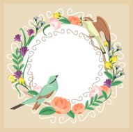 Vector floral card illustration