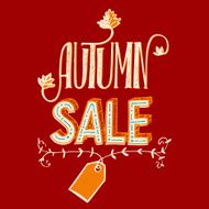 Autumn sale illustration