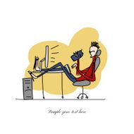 Programmer at work sketch for your design