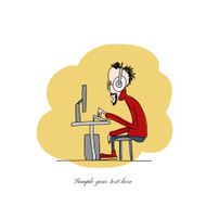 Programmer at work sketch for your design N7