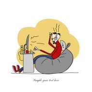Programmer at work sketch for your design N8