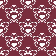 Valentine seamless hearts and Love you pattern