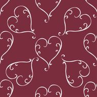 Valentine seamless hearts and Love you pattern N12